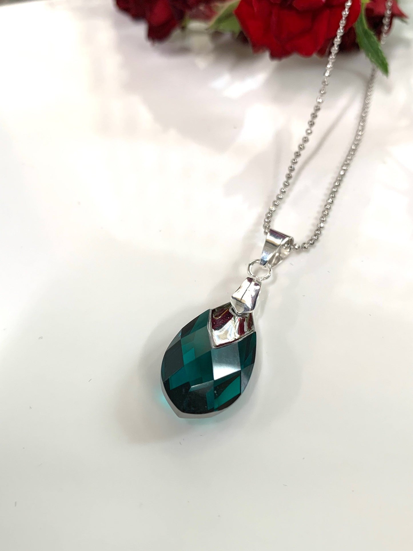 'Avril' Vintage Swarovski® Teardrop Pendant