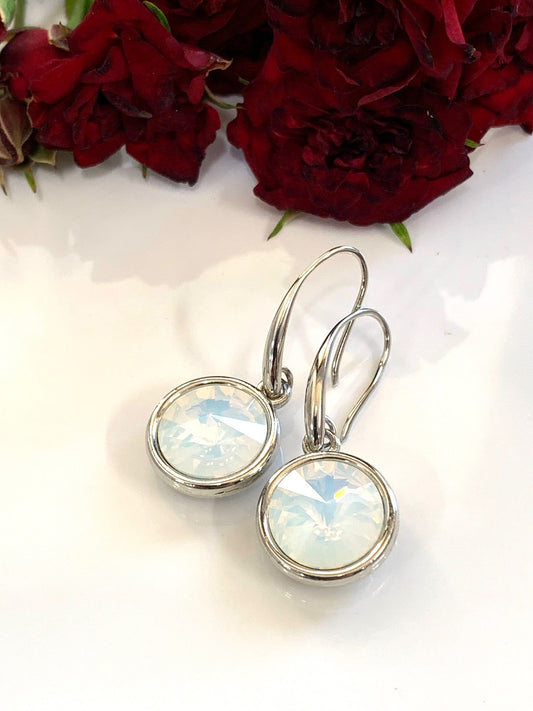 'Megan' Vintage Swarovski® Drops in White Opal