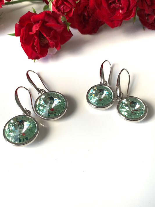 'Megan' Vintage Swarovski® Drops in Chrysolite