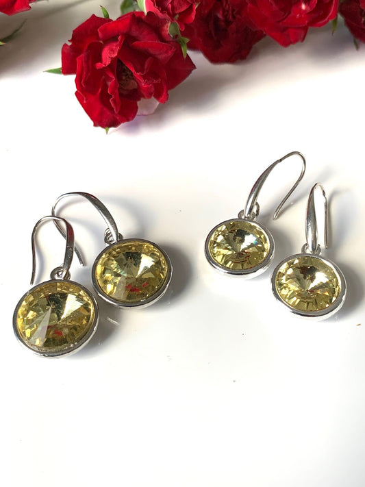 'Megan' Vintage Swarovski® Drops in Jonquil