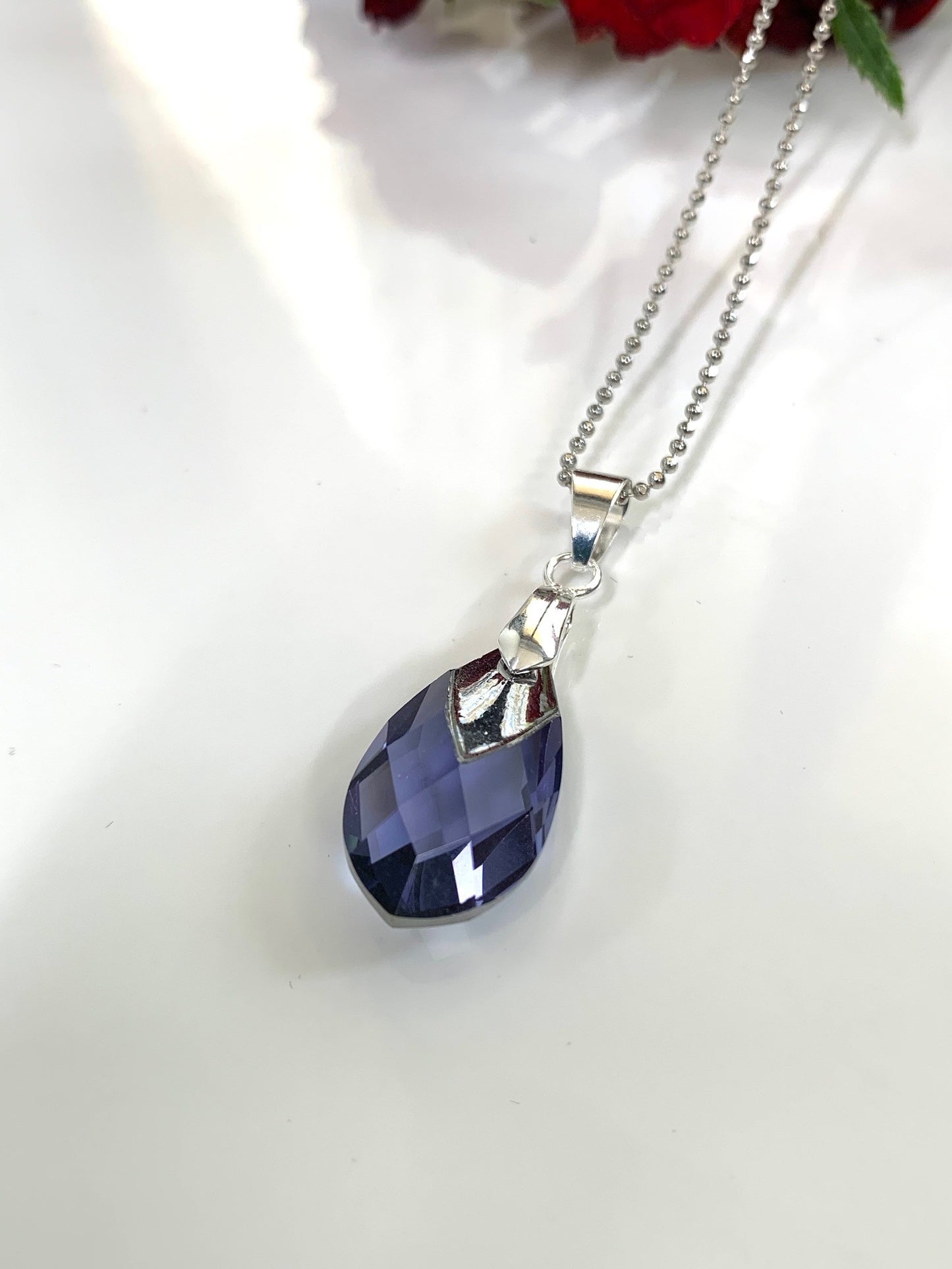 'Avril' Vintage Swarovski® Teardrop Pendant